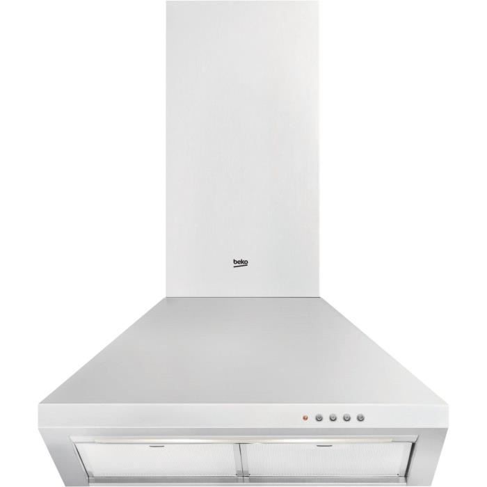 Hotte murale Décorative BEKO CWB6441XN - 60 CM - 3 Vitesses - Inox