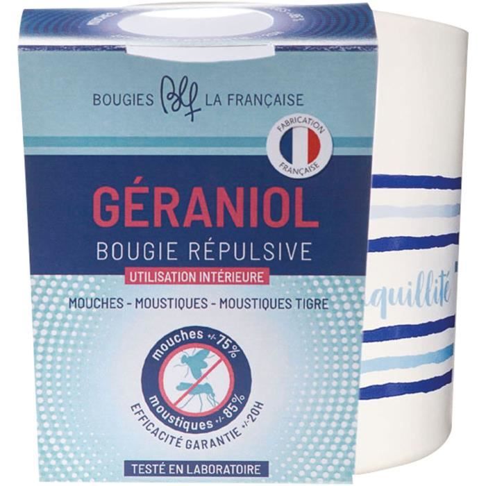 BOUGIES LA FRANCAISE Bougie Géraniol verre bayadère