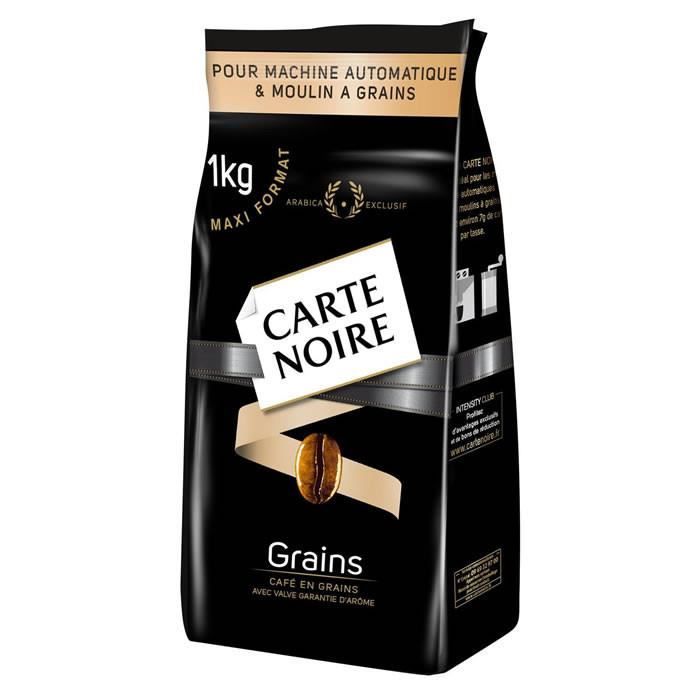LOT DE 4 - CARTE NOIRE Café en grains Pur Arabica - 1 Kg