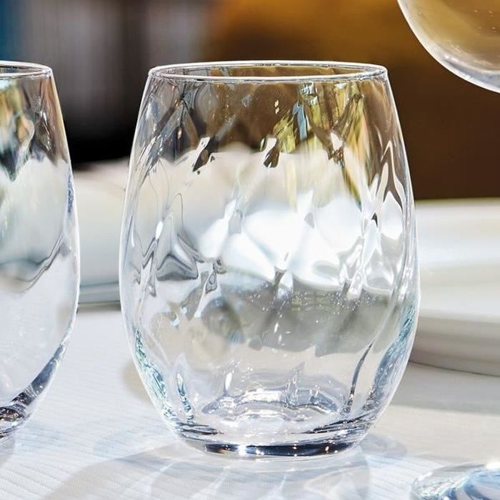 6 verres à eau 36cl Arpège - Chef&Sommelier - Cristallin ultra transparent avec motifs