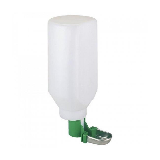 Abreuvoir biberon avec bac acier inoxydable pour lapin 2 litres Kerbl