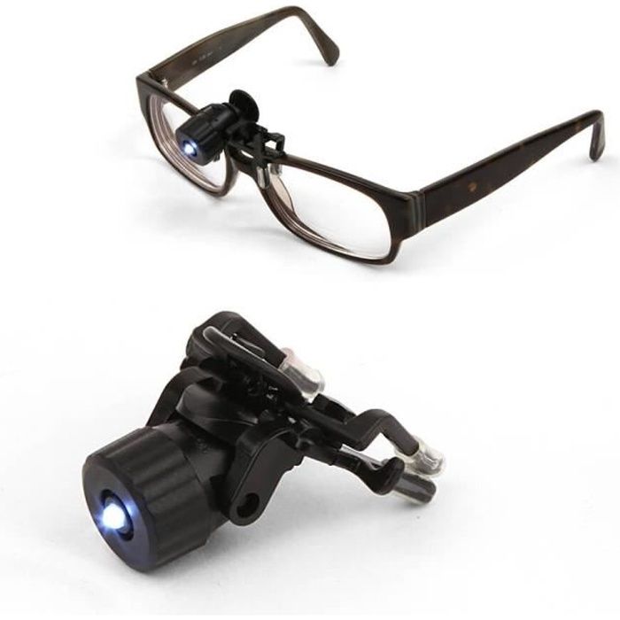 Lampe led clip pour lunettes