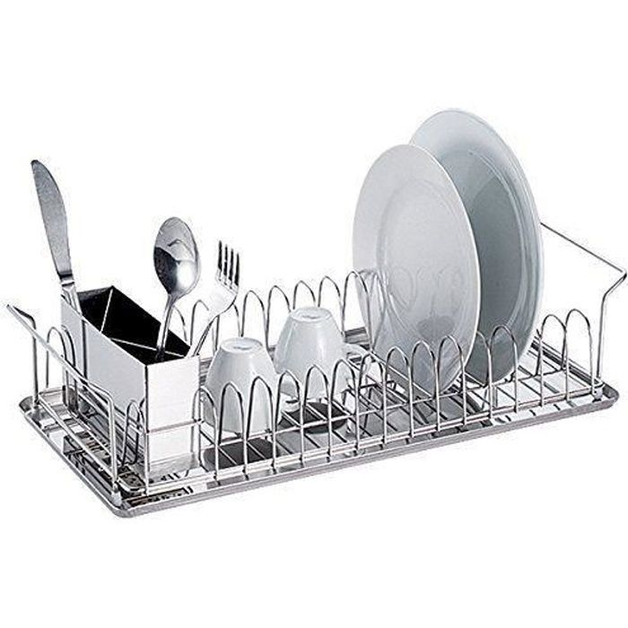 Mondex INX302-00 Egouttoir à Vaisselle Design Petit Modèle Métal Chromé 39 x 12 x 22,5 cm