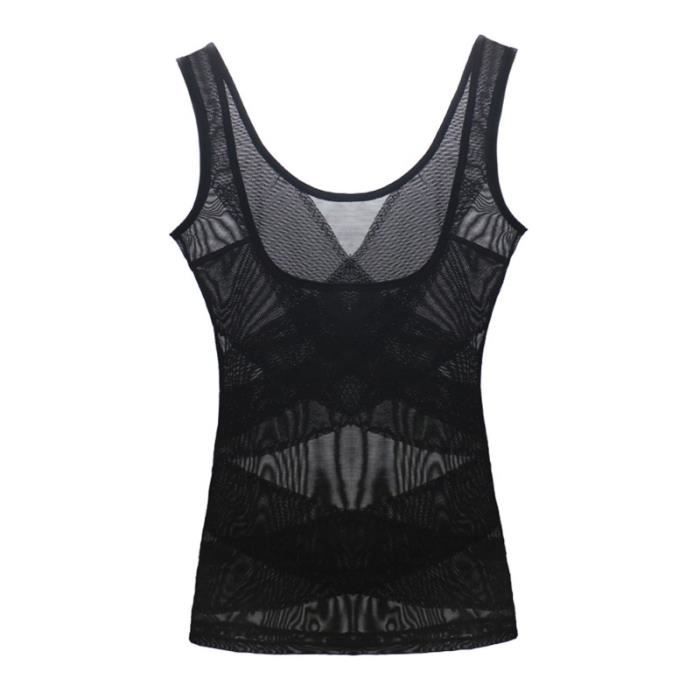 Sous-vêtements minceur correcteurs de couleur noire pour les femmes Full Body TOP DE COMPRESSION - T-SHIRT DE COMPRESSION