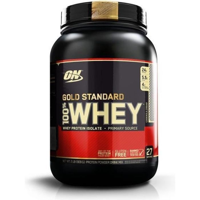 OPTIMUM NUTRITION 100% Whey Gold Standard Protéine Cookies n Cream 908g: Hygiène et Soins du corps
