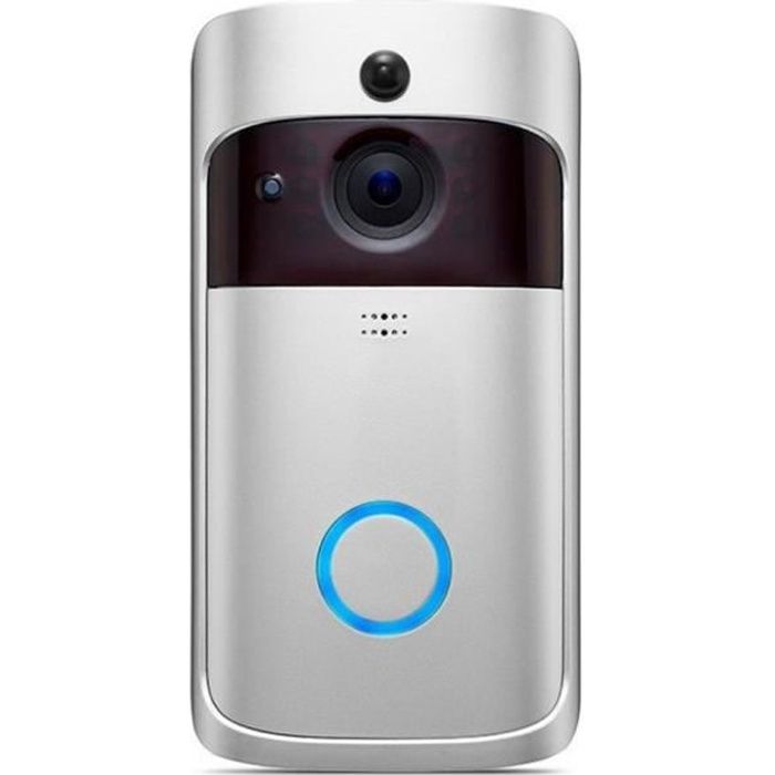 Smart Wireless Phone Door Bell Camera WiFi Smart Video Intercom Ring Doorbell argent