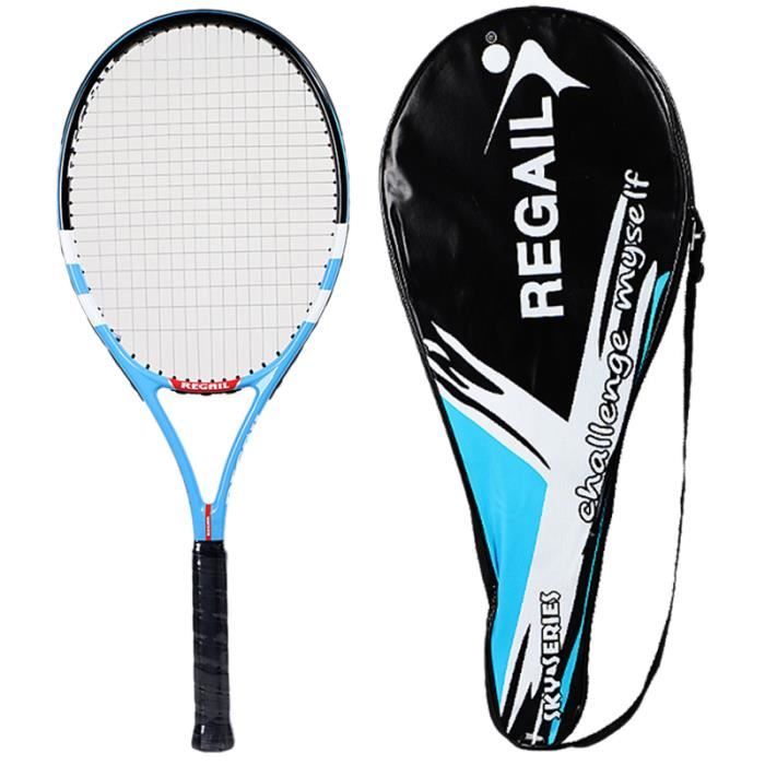 REGAIL 1 PièCe Raquette de Tennis en Fibre de Carbone Femmes Homme Mâle Raquette de Tennis pour Match Game Training avec Sac