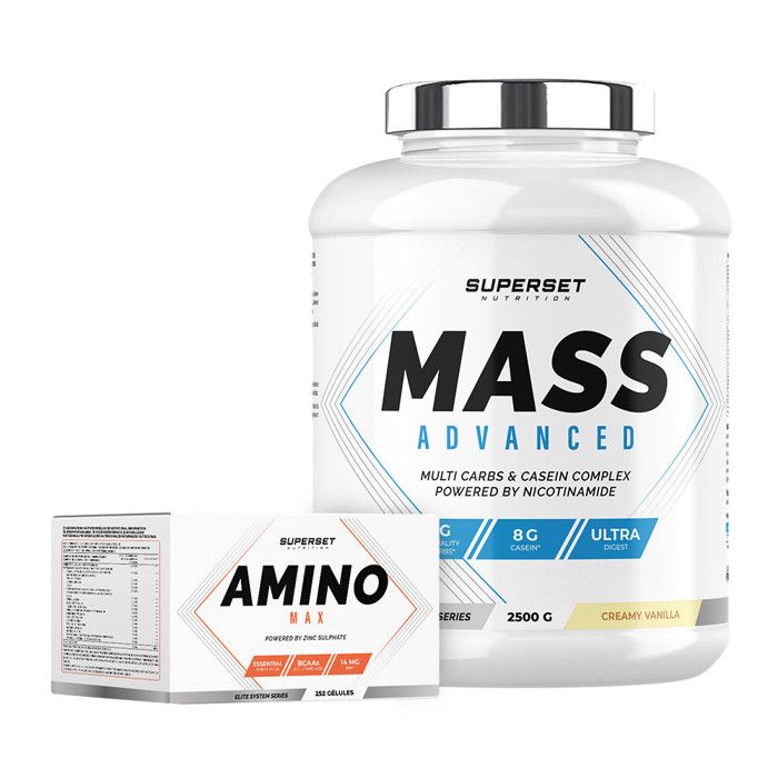 Programme Prise de Masse - Débutant | Gainer | Acides Aminés | Superset Nutrition