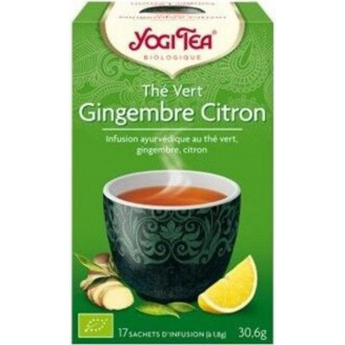 Yogi Tea Thé Vert Gingembre Citron 17 sachets