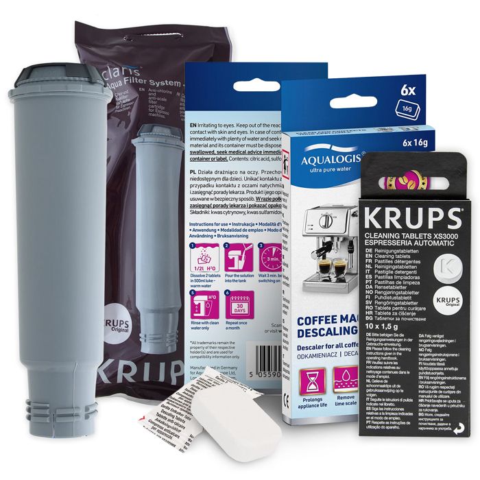 Krups Espresso Machine Set KRUPS Filter F08801 + KRUPS Degreasing