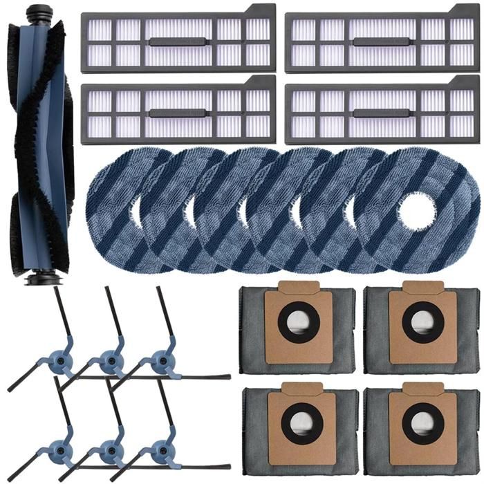 Kit De Rechange Brosses Pour Robot Aspirateur Eufy Omni E25/E28 - Brosse Principale + Brosses Latérales