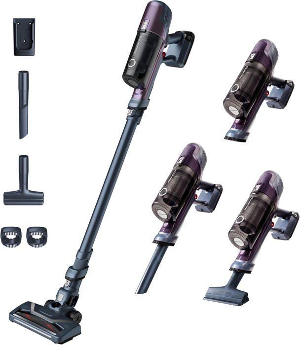 Aspirateur balai sans fil - Rowenta - X-PERT 6.60 - Autonomie 45 min - Batterie amovible - Violet - Alan titchmarsh