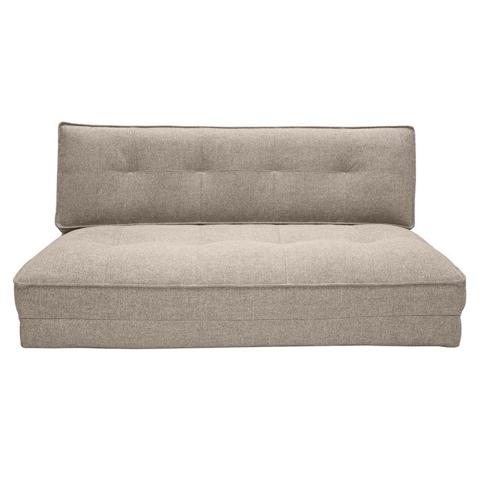 Miliboo - Chauffeuse 2 places convertible en tissu taupe SALLY