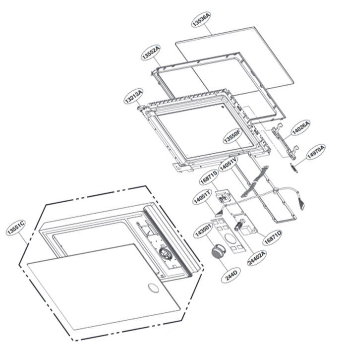 Module daffichage repère Four micro ondes EBR81500927 LG