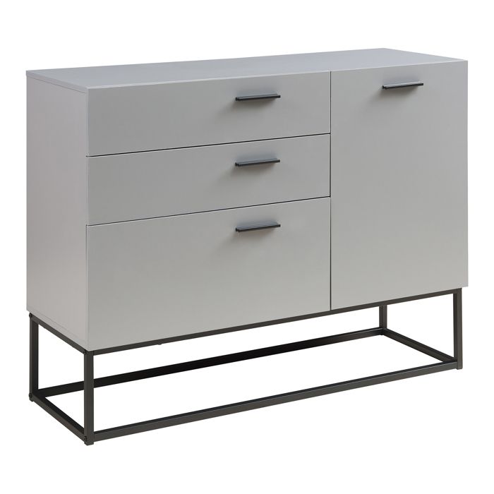 Buffet Lavangen 75 x 100 x 35 cm noir gris clair Buffet Lavangen 75 x 100 x 35 cm noir gris clair