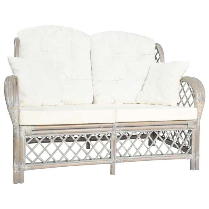 CLARENCE® Canapé double - Sofa Scandinave - Gris Rotin LL1229