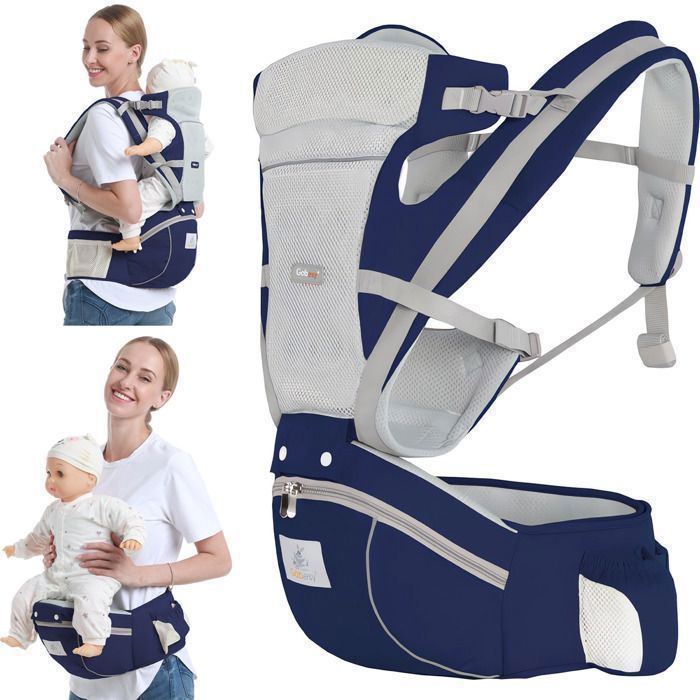 Porte Bébé Latéral Porte-bébé Réglable 2024 - Jusqu'à 20kg - Coton Respirant - Noir - Portage Latéral Facile Coton Respirant Doux