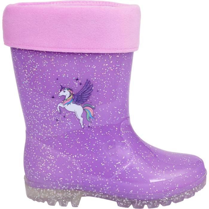 Bottes déquitation fille Equipage Wellies - purple haze