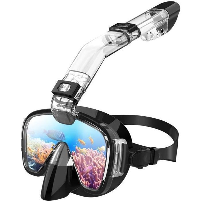 Masque De Plongée Adulte – Silicone, Verre Trempé Anti-buée, Sangle Réglable – Pour Snorkeling Et Sports Nautiques