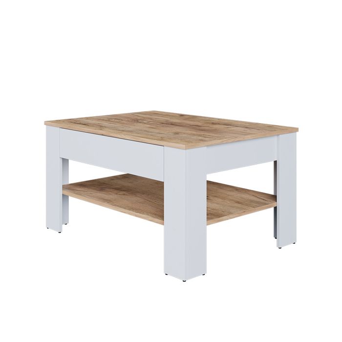 Table basse Milan 92.2x65cm Blanc/Chêne de force doré Vicco 54385 Table basse Milan 92.2x65cm Blanc/Chêne de force doré Vicco 54385