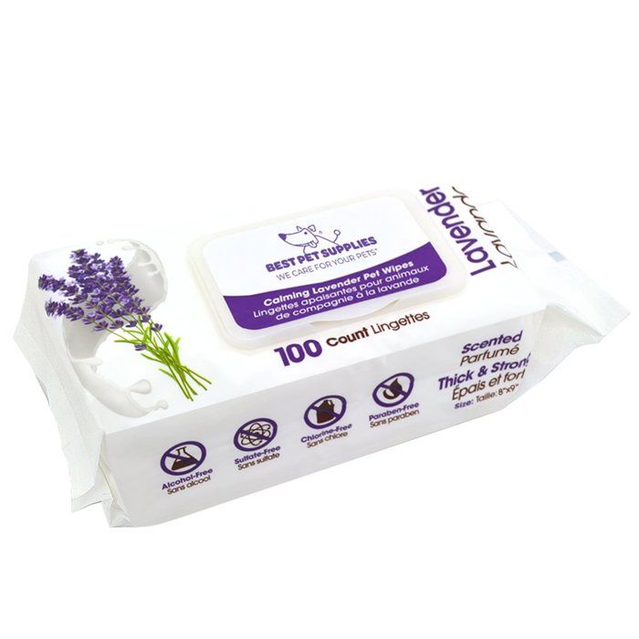 Lingettes de toilettage pour chiens et chats (paquet de 100) by Best Pet Supplies - senteurs naturelles pour les peaux sèches ou