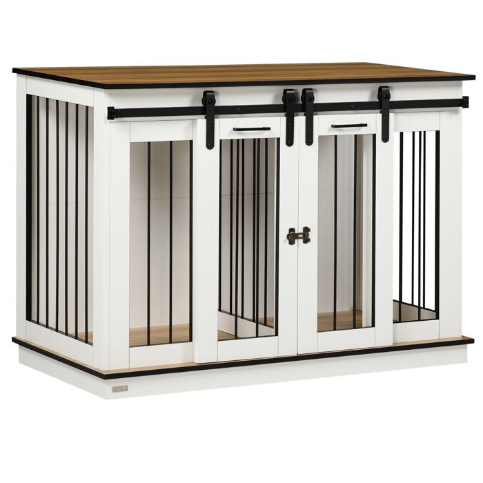 Meilleurs prix pour Cage pour chien - TRUXEN8 - 2-en-1 - Vue panoramique - Style rustique - 120x60x885 cm