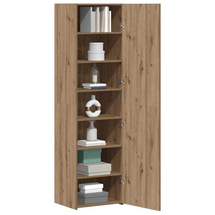 Haut armoire en chêne artisanal - vidaXL - 50x42.5x185 cm - Chêne artisanal - Bois dingénierie - Avec porte