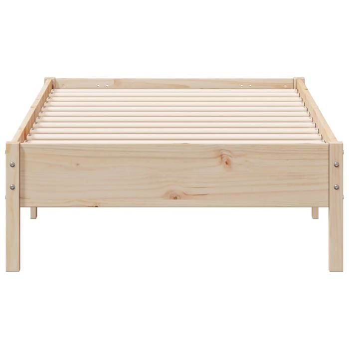 CLOUD - Cadre de lit bois - Lit chambre - Petite taille - sans matelas - 75x190 cm - bois de pin massif LV5070