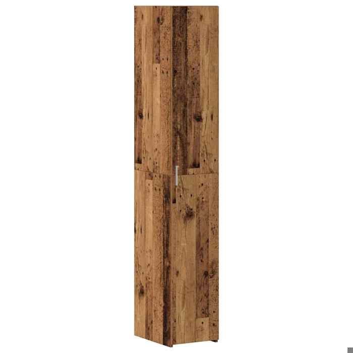 Sarazyj®Bibliothèque KENNETH - Armoire haute vitrine - Haut Armoire/Buffet haut - 2 pcs Bois ancien 30x425x185cm - 508665