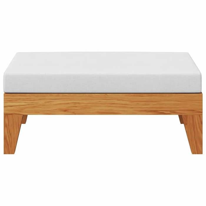 Promotion mars * Mini Table dextérieur(1 PC)- YUNYAN - Repose-pied sectionnel avec coussin - MEUBLE JARDIN - blanc crème Bois da
