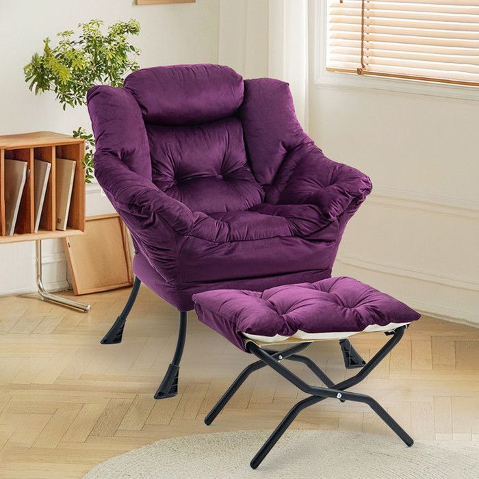 Fauteuil inclinable 75x80x85 cm avec repose-pieds pliable fauteuil confortable fauteuil