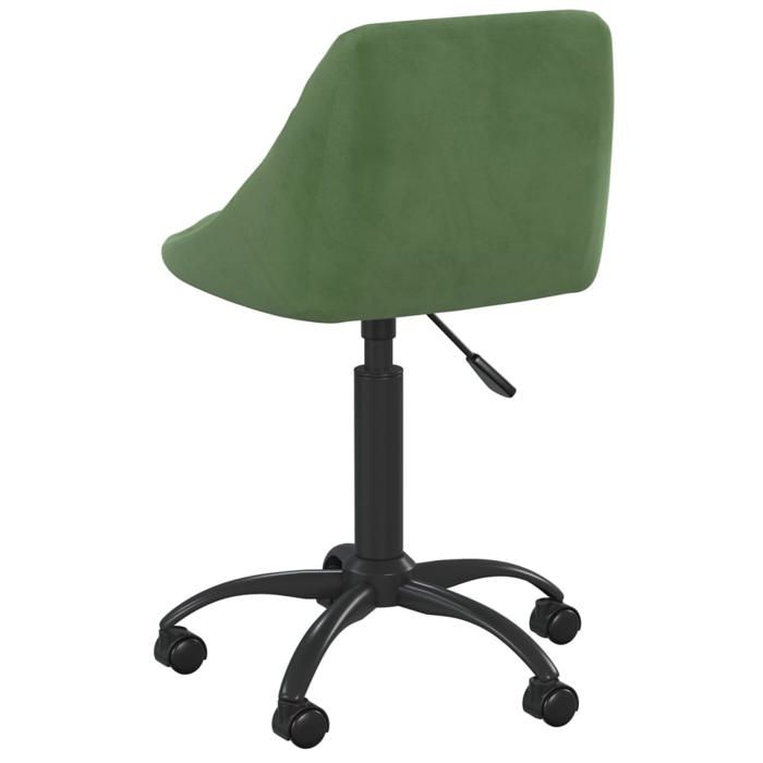 Fauteuil Ergonomique - Vert - Chaise de bureau - (1 PC) - Vert foncé Velours 44x46x(67.5-79) cm F395