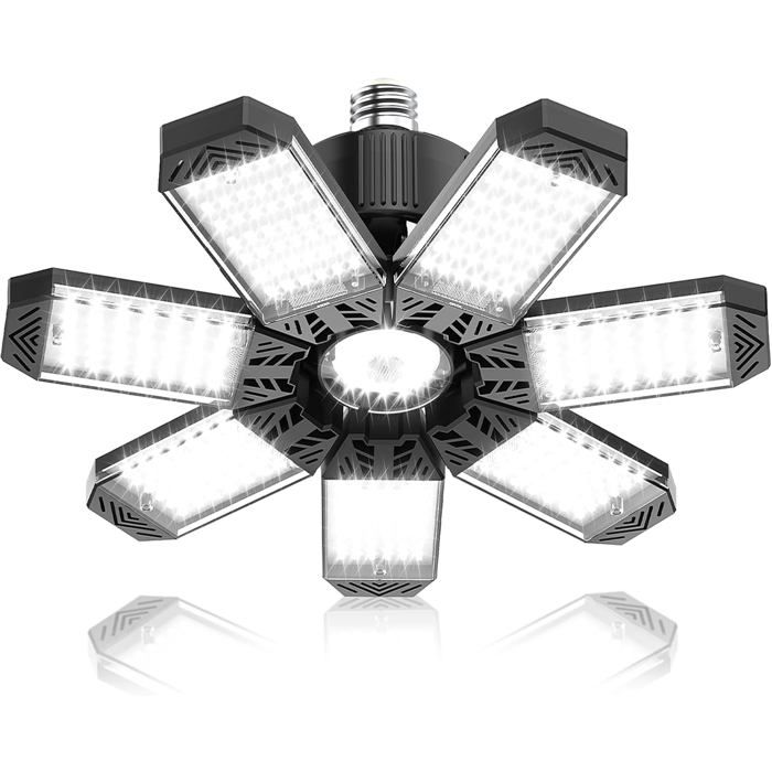 Plafonnier LED ajustable - EVERWOL - 200W puissance - 20 000 lumens - 7 panneaux réglables - 6500K lumière du jour