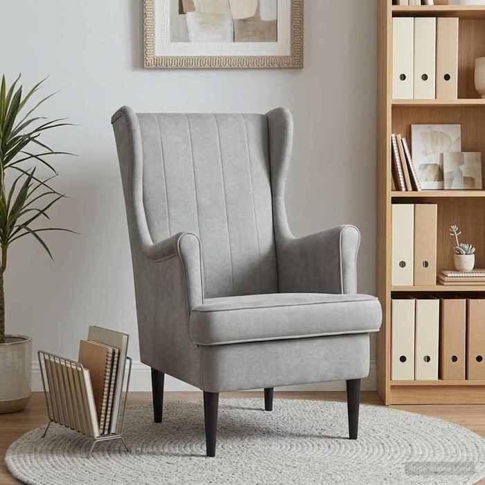 vidaXL fauteuil Gris clair Velours 42029937