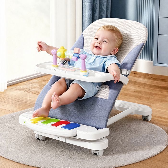 Balancelle Bébé ACELIFE 3 Vitesses Avec plateau repasPiano MusicalConfortable et SûrDe la naissance à 15 kg