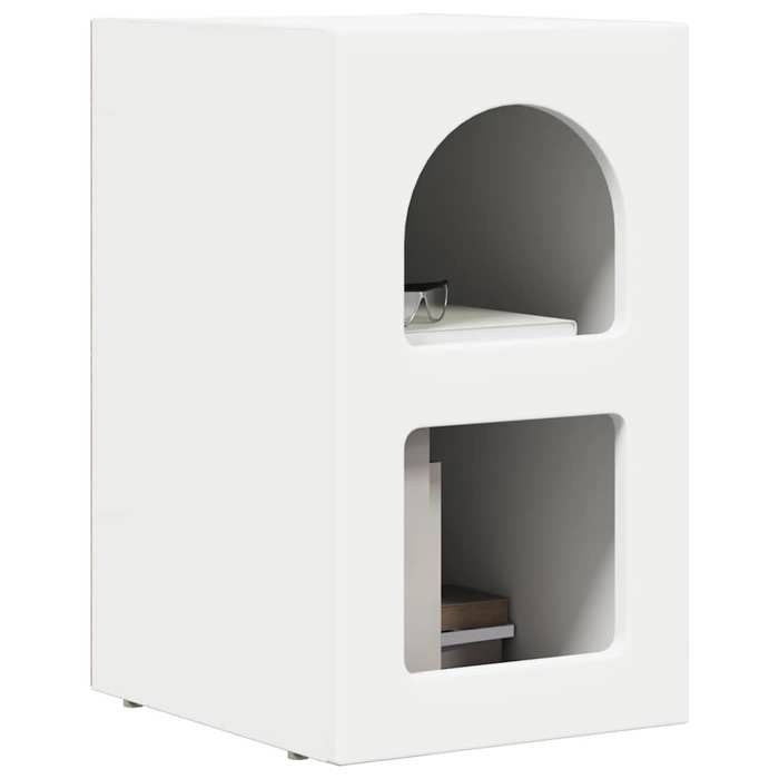 {Blanc}Table moderne - Table de chevet/lit - Lot de 2 - Blanc 29 5x33 5x50 cm - Cadre robuste_17420