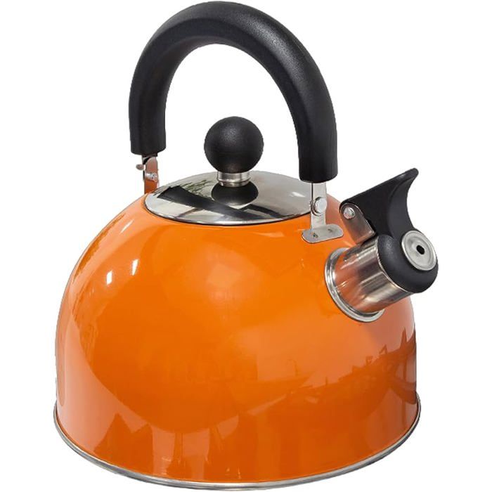 24860 Bouilloire de Camping Durable et légère avec Bec verseur et poignée résistante à Orange 2 Litres