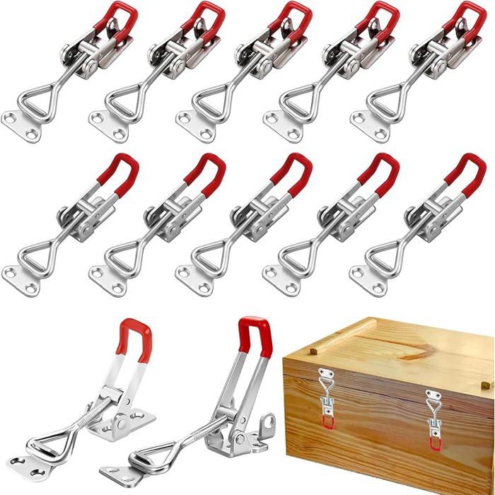 12 PCS Loquet a Bascule GH 4001 Loquet à Bascule Régble Capacité de Charge 100kg Pour Armoires Tiroirs Portes et 12 PCS Loquet a Bascule GH 4001 Loquet à Bascule Régble Capacité de Charge 100kg Pour Armoires Tiroirs Portes et