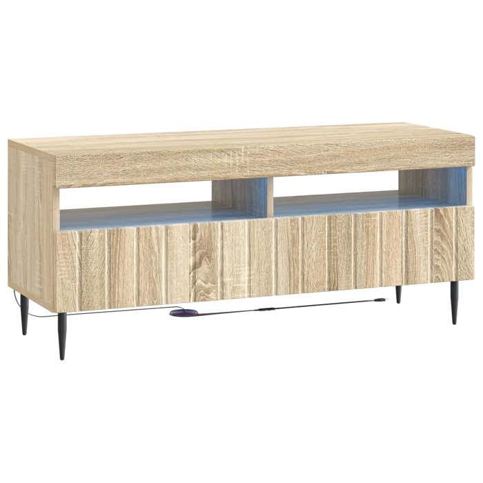 Marron Meuble TV LED Chêne Sonoma Bois dingénierie(VIDAXL)_27023
