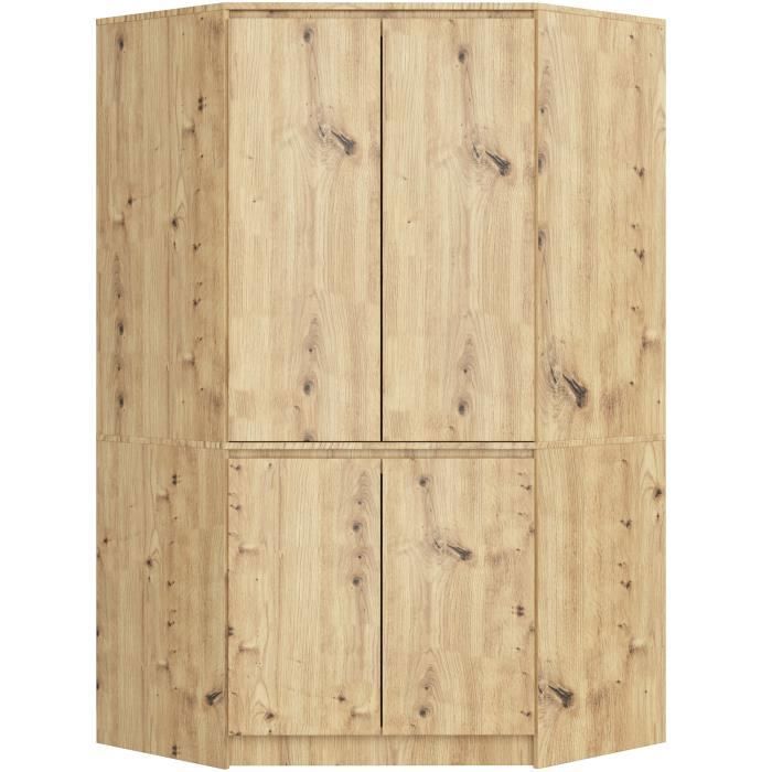 Armoire dangle AKORD S100 Chêne Artisan 100 cm 4 portes façade Chêne Artisan 6 étagères 100x50x180 cm Armoire dangle AKORD S100 Chêne Artisan 100 cm 4 portes façade Chêne Artisan 6 étagères 100x50x180 cm