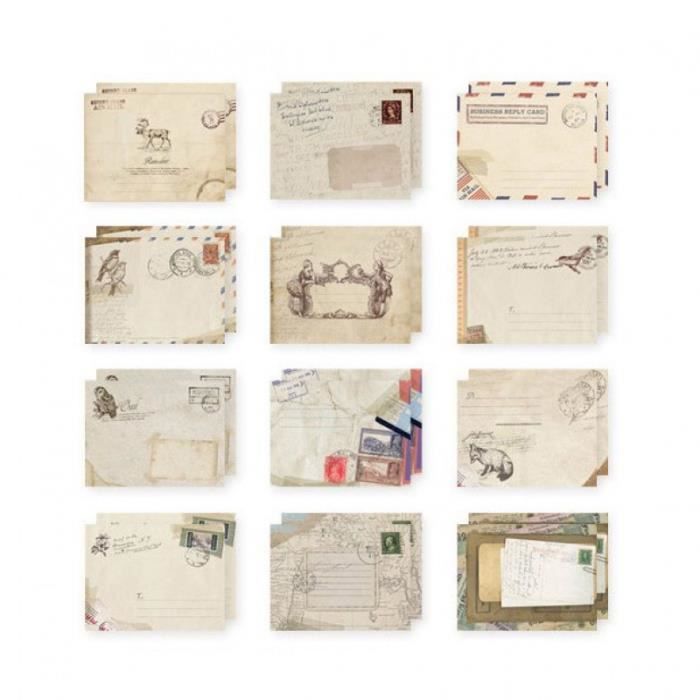 Postales Mini Mini Vintage Papier Enveloppe Emballage Anniversaire Invitation Cadeau ...