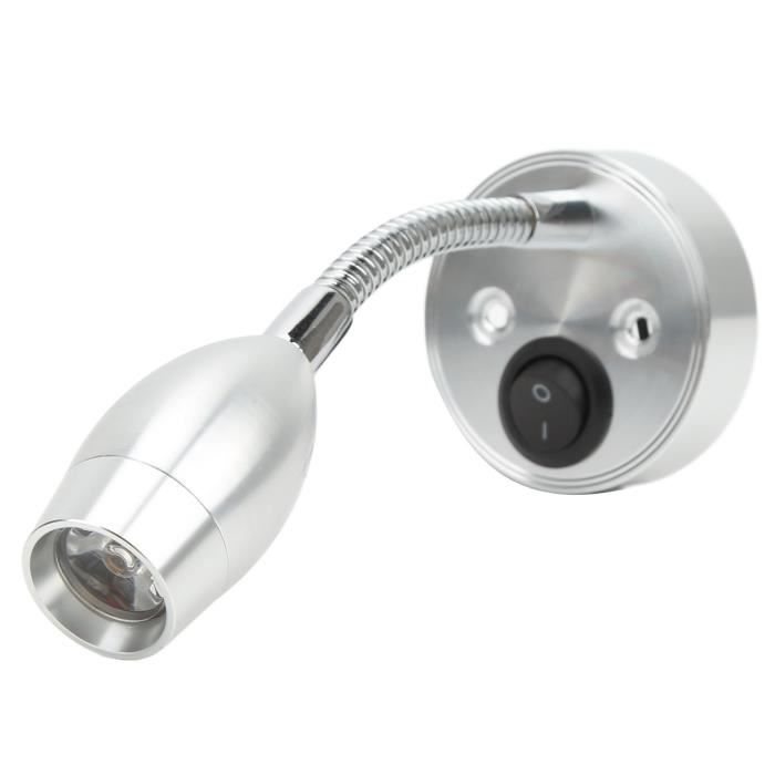 Lampe Lecture LED 12V-24V Pour Camping-car & Bateau - Dimmable, USB, 3500K - 3 Couleurs
