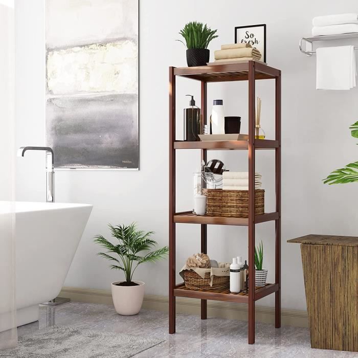 Rangement Salle De Bain Bois Cdiscount Maison
