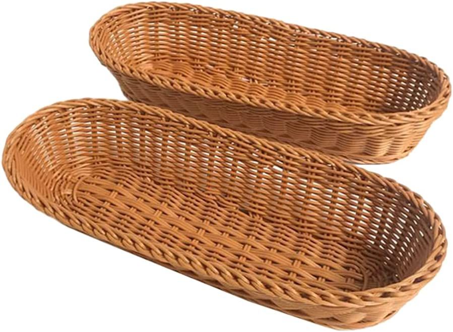 2Pcs en Osier Servir Panier Jacinthe D' Papier Toilette Panier