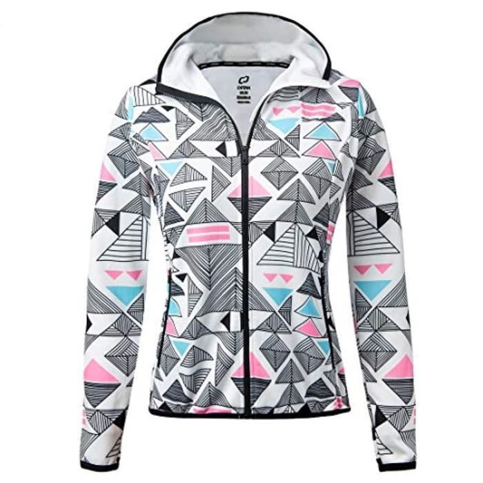 Veste Polaire Sport Veste Cyclisme Femme Hiver - Polaire Thermique Coupe- Vent - Bandes Réfléchissantes - Pour VTT Vêtement Vélo Réfléchissant