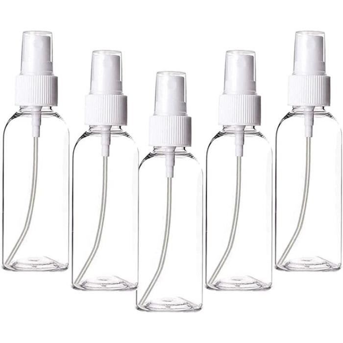 Lot de 4 petits vaporisateurs en verre transparent - 50 ml - Mini