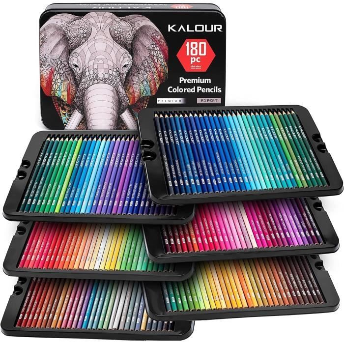 Set De 48 Crayons Aquarellables TOYESS - Sac Toile Inclus - Idéal Pour Artistes Débutants Et Confirmés
