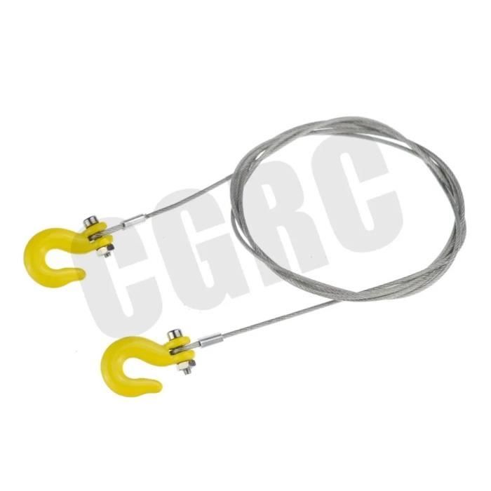 Xptieeck Crochet De Remorquage De Remorque En Métal Pour 1/10 RC Crawler TRX4-6 Axial SCX10 90046 Redcat Pièces De Mise à Niveau, Rouge + Bleu