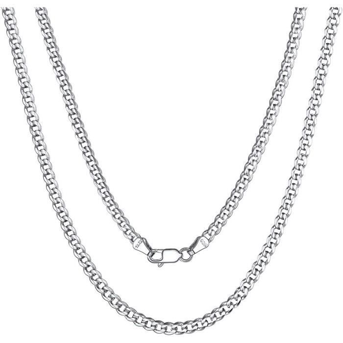 Chaîne En Argent Massif Maille Figaro - 45 Cm, 5,25 Grammes, Occasion