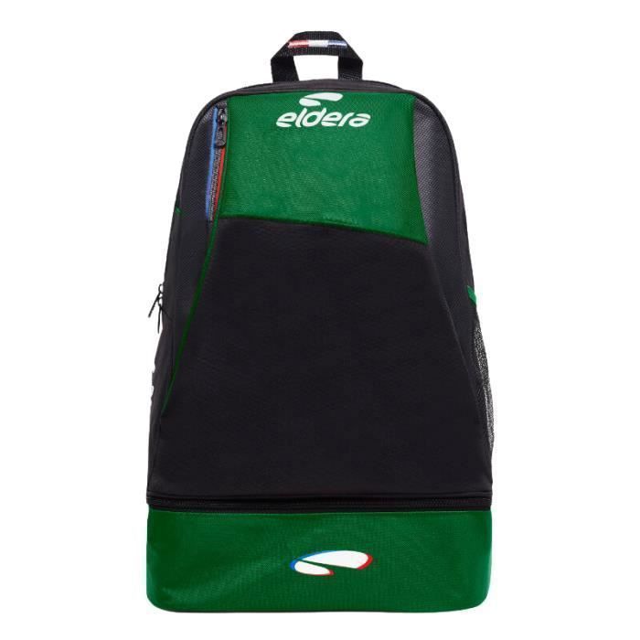 Sac à dos - Eldera - 3 boules - Compartiment mousse - Vert/Noir